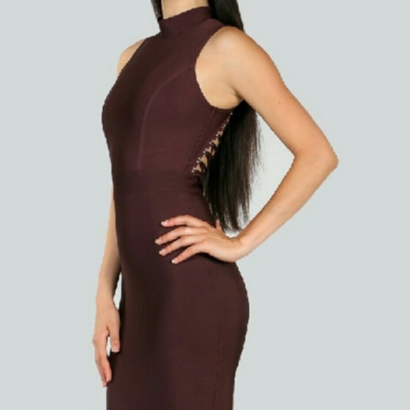 Wine bandage dress - Picture 3 of 4
